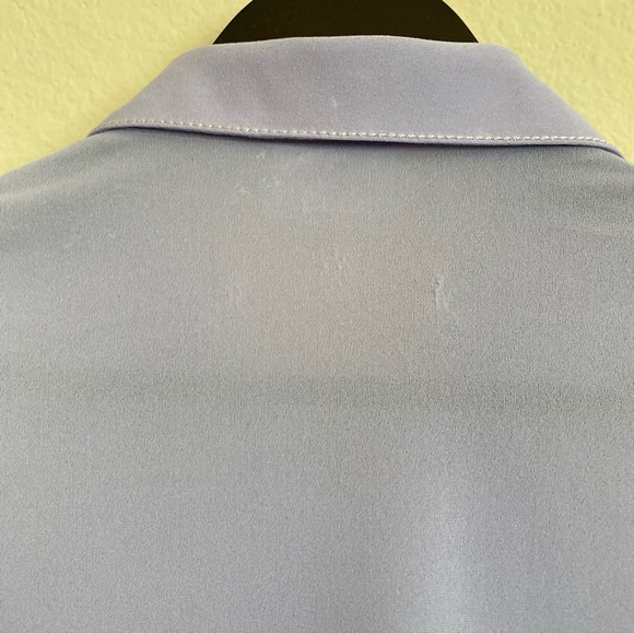 Vintage lavender sheer button down bell cuffed sleeves s/m spring top Easter - Picture 11 of 11